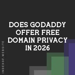 Does GoDaddy offer free domain privacy in 2026? Banners