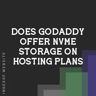 Does GoDaddy offer NVMe storage on hosting plans? Banners