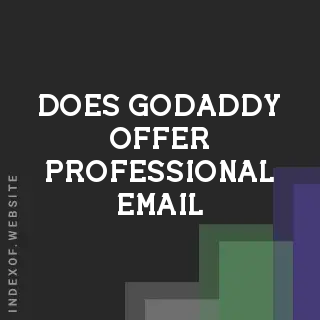 Does GoDaddy offer professional email? Banners