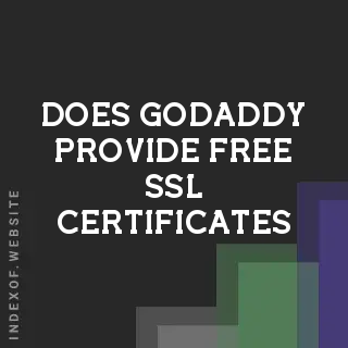 Does GoDaddy provide free SSL certificates? Banners